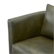 Comfort Pointe Sheldon Fern Green Faux Leather Swivel Barrel Chair