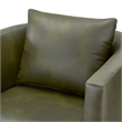 Comfort Pointe Sheldon Fern Green Faux Leather Swivel Barrel Chair