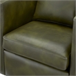 Comfort Pointe Sheldon Fern Green Faux Leather Swivel Barrel Chair