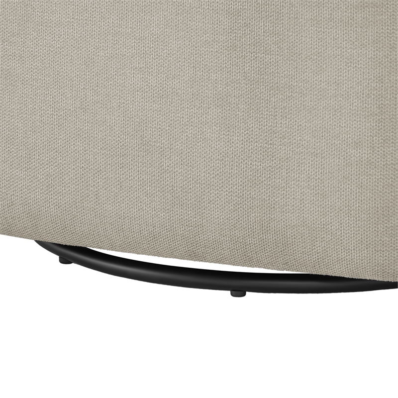 Comfort Pointe Amhurst Sea Oat Beige Fabric Swivel Barrel Chair