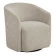 Comfort Pointe Amhurst Sea Oat Beige Fabric Swivel Barrel Chair
