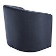 Comfort Pointe Amhurst Midnight Blue Faux Leather Swivel Barrel Chair