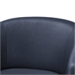 Comfort Pointe Amhurst Midnight Blue Faux Leather Swivel Barrel Chair
