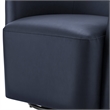 Comfort Pointe Amhurst Midnight Blue Faux Leather Swivel Barrel Chair