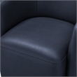 Comfort Pointe Amhurst Midnight Blue Faux Leather Swivel Barrel Chair