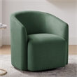 Comfort Pointe Amhurst Green Fabric Swivel Barrel Accent Chair