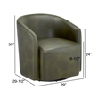 Comfort Pointe Amhurst Fern Green Faux Leather Swivel Barrel Chair
