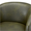 Comfort Pointe Amhurst Fern Green Faux Leather Swivel Barrel Chair