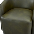 Comfort Pointe Amhurst Fern Green Faux Leather Swivel Barrel Chair