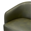 Comfort Pointe Amhurst Fern Green Faux Leather Swivel Barrel Chair