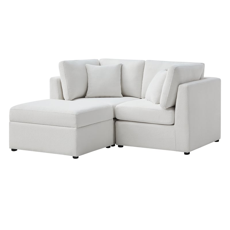 Comfort Pointe Chandler 3-Piece Ivory Performance Fabric Chofa