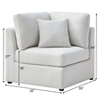 Comfort Pointe Chandler Ivory Performance Fabric Corner Wedge Accent Chair