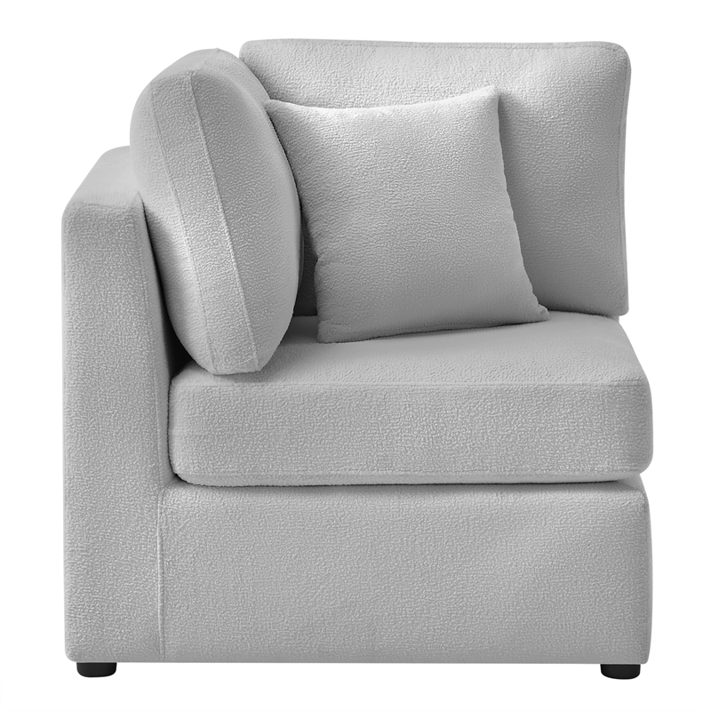 Comfort Pointe Chandler Gray Performance Fabric Corner Wedge Accent Chair