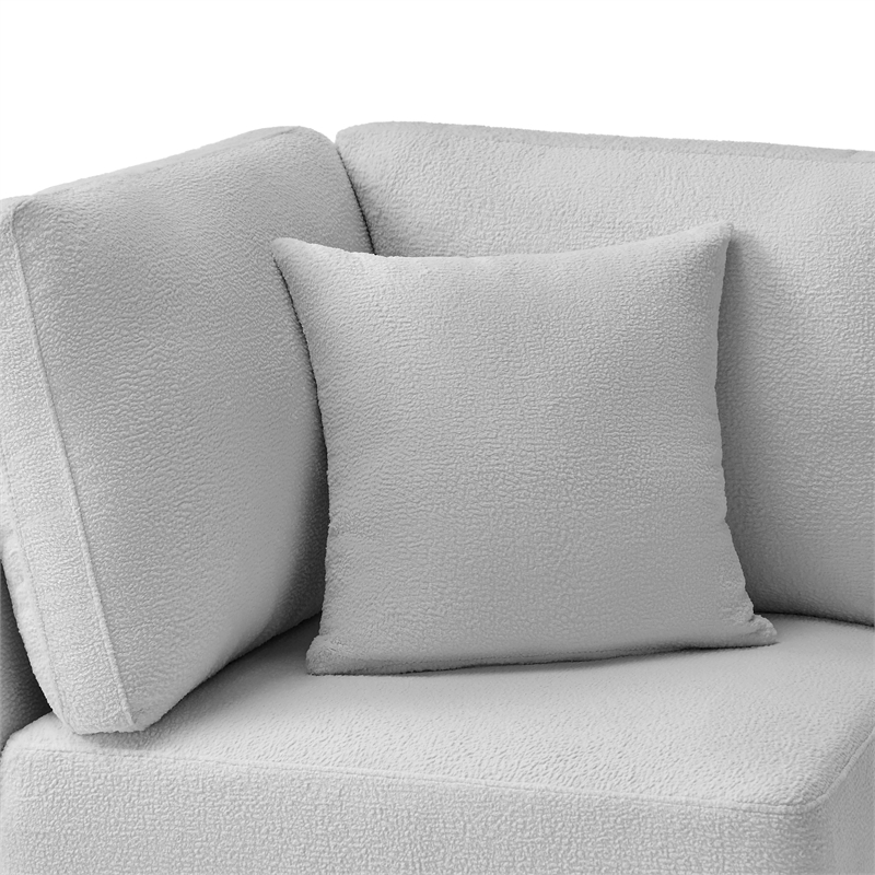 Comfort Pointe Chandler Gray Performance Fabric Corner Wedge Accent Chair