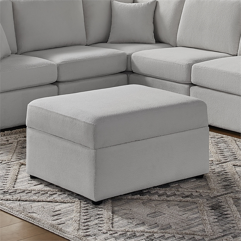 Comfort Pointe Chandler Gray Performance Fabric Storage Ottoman