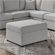 Comfort Pointe Chandler Gray Performance Fabric Storage Ottoman