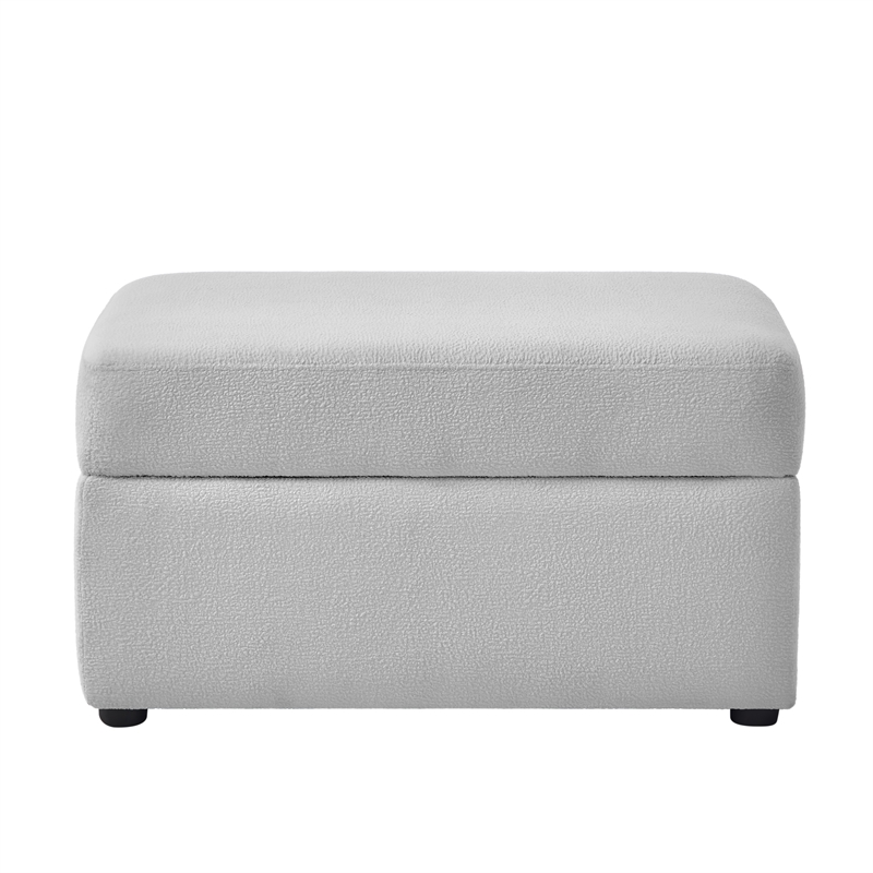 Comfort Pointe Chandler Gray Performance Fabric Storage Ottoman
