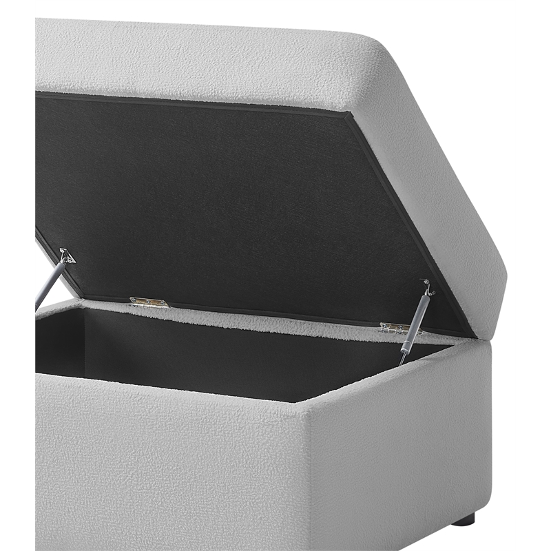 Comfort Pointe Chandler Gray Performance Fabric Storage Ottoman