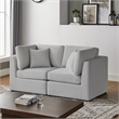 Comfort Pointe Chandler Gray Performance Fabric 2-Piece Sofa