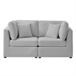 Comfort Pointe Chandler Gray Performance Fabric 2-Piece Sofa