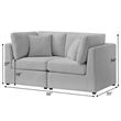 Comfort Pointe Chandler Gray Performance Fabric 2-Piece Sofa