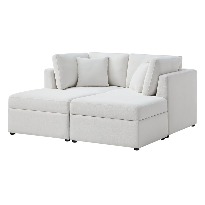 Comfort Pointe Chandler 4-Piece Ivory Performance Fabric Chofa