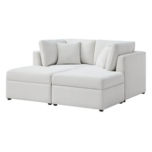 Comfort Pointe Chandler 4-Piece Ivory Performance Fabric Chofa