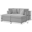 Comfort Pointe Chandler 4-Piece Gray Performance Fabric Chofa