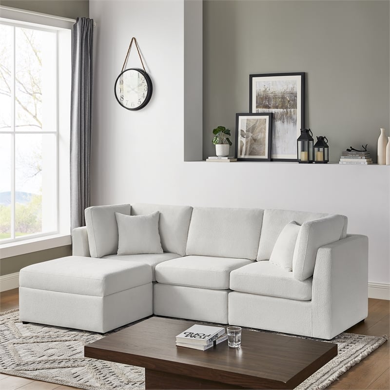 Comfort Pointe Chandler 4-PC XL Ivory Performance Fabric Chofa