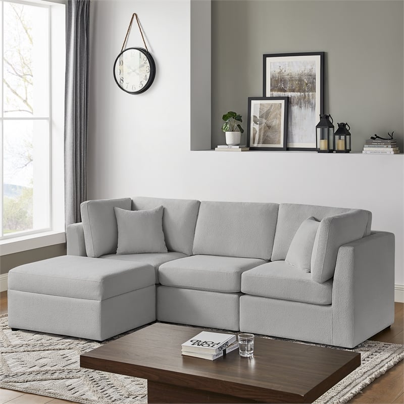 Comfort Pointe Chandler 4-PC XL Gray Performance Fabric Chofa