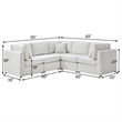 Comfort Pointe Chandler 5-PC Ivory Performance Fabric Sectional