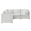 Comfort Pointe Chandler 5-PC Ivory Performance Fabric Sectional