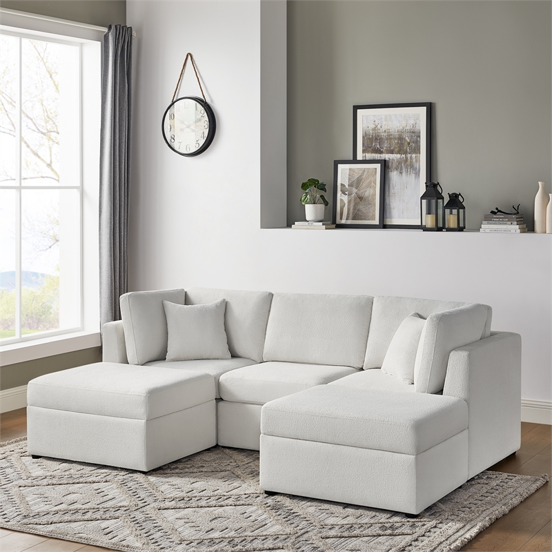 Comfort Pointe Chander 5-PC XL Ivory Performance Fabric Chofa