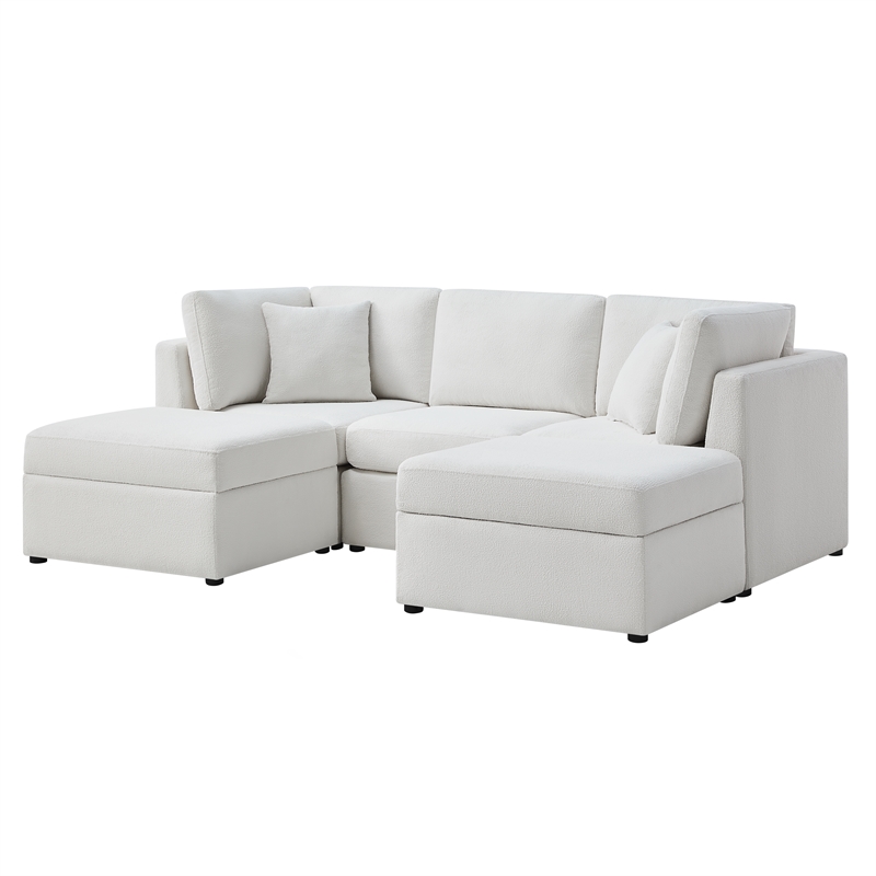 Comfort Pointe Chander 5-PC XL Ivory Performance Fabric Chofa