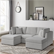 Comfort Pointe Chander 5-PC XL Gray Performance Fabric Chofa