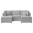 Comfort Pointe Chander 5-PC XL Gray Performance Fabric Chofa