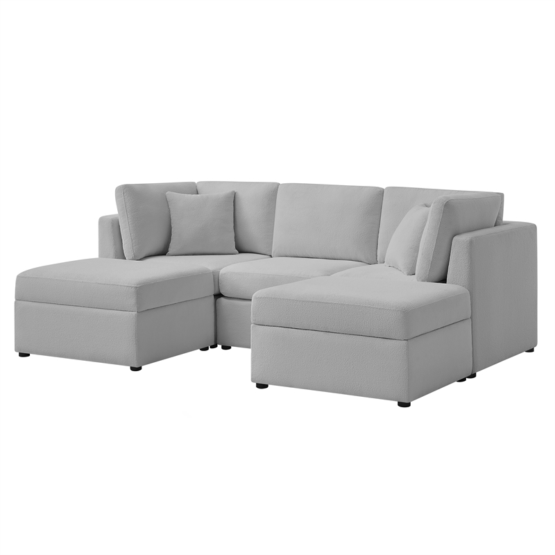 Comfort Pointe Chander 5-PC XL Gray Performance Fabric Chofa