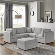 Comfort Pointe Chandler 6-PC Gray Performance Fabric Sectional