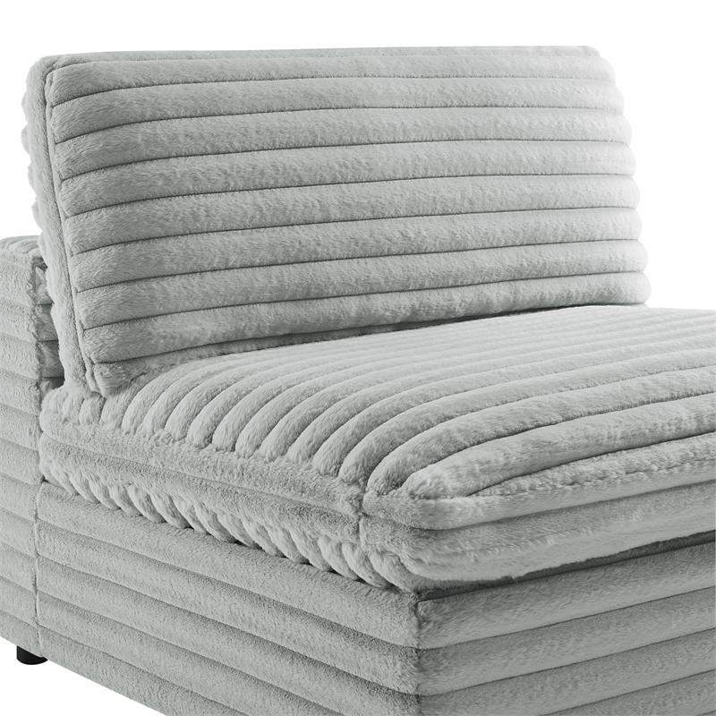 Comfort Pointe Julia 6-piece Nest Sectional in Plush Gray Cord-like Fabric