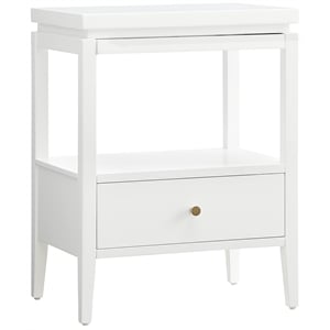 Comfort Pointe Opava White Wood 1-drawer Nightstand with Floating Style Top