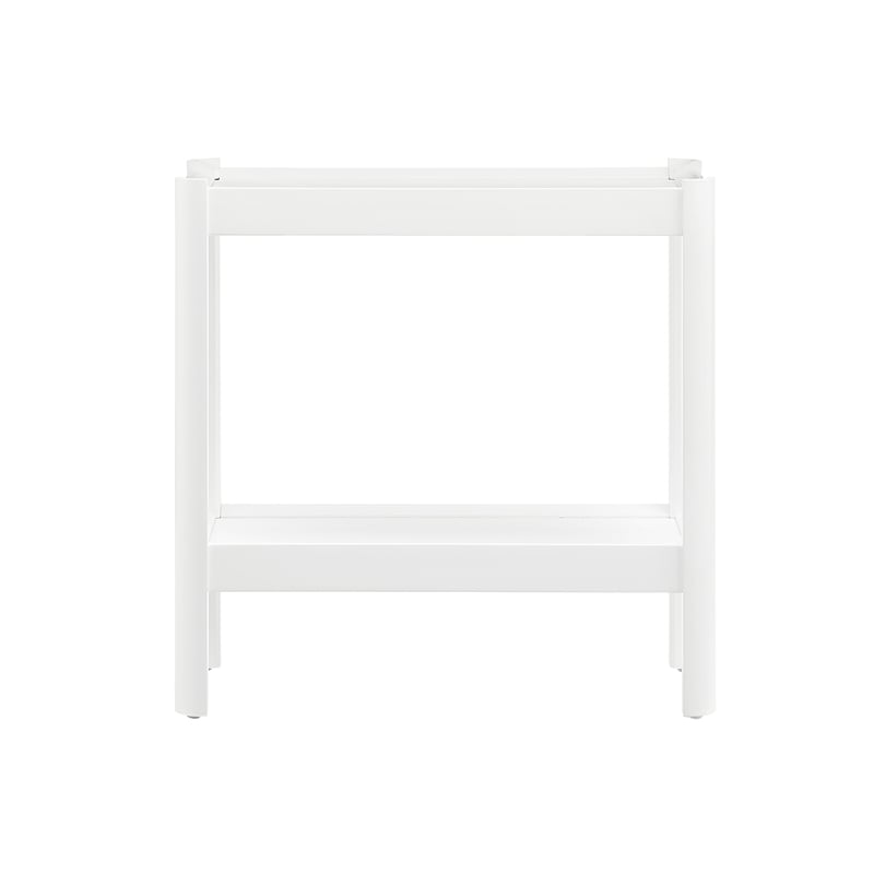 Comfort Pointe Yukon White Wood Tray-Top Farmhouse Style Accent Table