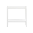 Comfort Pointe Yukon White Wood Tray-Top Farmhouse Style Accent Table