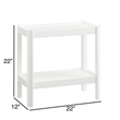 Comfort Pointe Yukon White Wood Tray-Top Farmhouse Style Accent Table