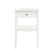 Comfort Pointe Finchley White Wood 1-drawer Nightstand with Shelf