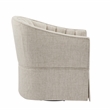 Comfort Pointe Sanibel Ivory Polyester Fabric Skirted Swivel Accent Chair