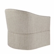 Comfort Pointe Sanibel Ivory Polyester Fabric Skirted Swivel Accent Chair