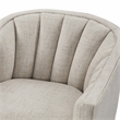 Comfort Pointe Sanibel Ivory Polyester Fabric Skirted Swivel Accent Chair