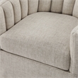 Comfort Pointe Sanibel Ivory Polyester Fabric Skirted Swivel Accent Chair