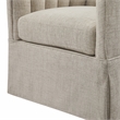 Comfort Pointe Sanibel Ivory Polyester Fabric Skirted Swivel Accent Chair