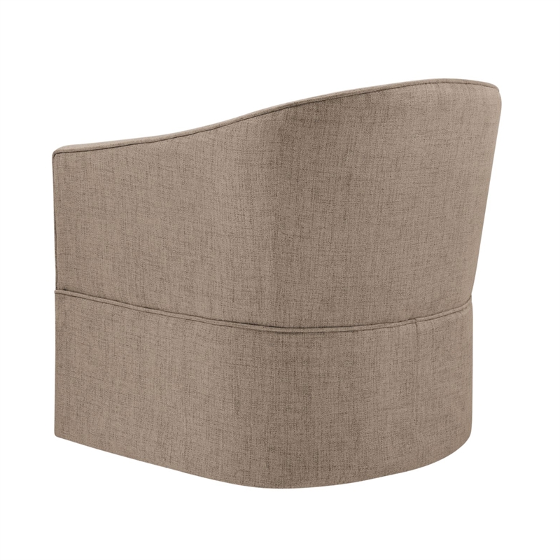 Comfort Pointe Sanibel Stone Polyester Fabric Skirted Swivel Accent Chair